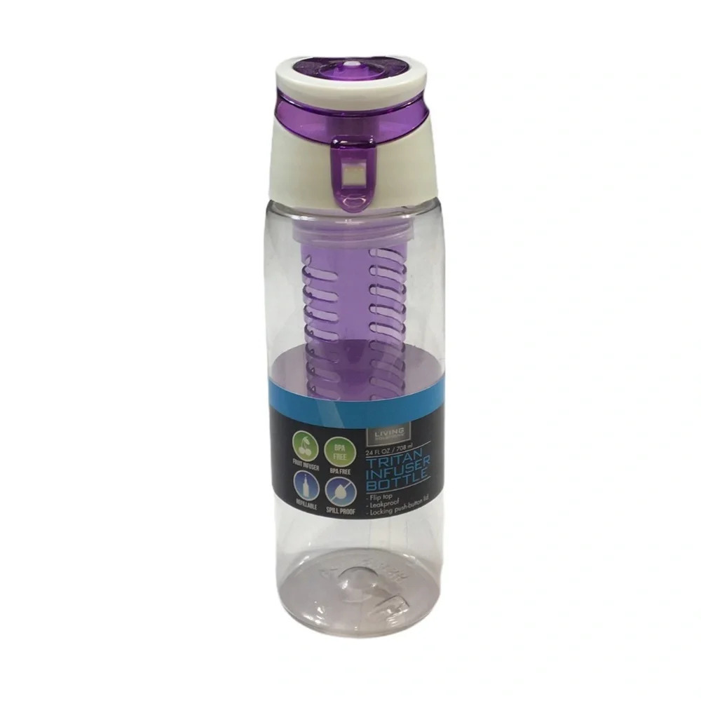 Living Solutions Tritan Infusion Flip Top BPA Water Bottle